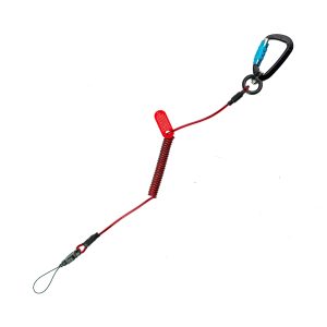 GRIPPS Coil E-Tether met dubbel vergrendelbare karabijnhaak (max. 0,5 kg)