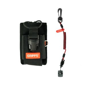 GRIPPS Verstelbare holster voor portofoons met spiraalvormige E-Tether & E-Catch